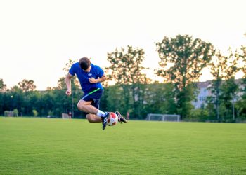 man playing soccer