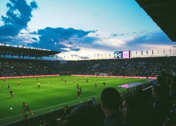 people watching soccer arena