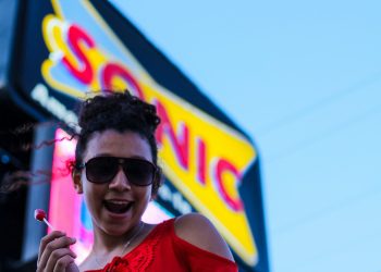 woman wearing sunglasses